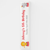 Big Top Circus Carnival Birthday in Red Spandoek (Verticaal)