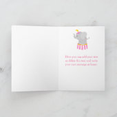 Big Top Circus Carnival Birthday in Roze Bedankkaart (Binnen)