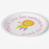 Big Top Circus Carnival Birthday in Roze Papieren Bordje (Gekanteld)