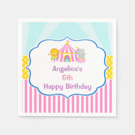 Big Top Circus Carnival Birthday in Roze Servet