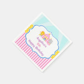 Big Top Circus Carnival Birthday in Roze Servet (Hoek)