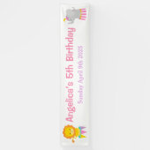 Big Top Circus Carnival Birthday in Roze Spandoek (Verticaal)