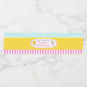 Big Top Circus Carnival Birthday in Roze Waterfles Etiket (Enkel label)