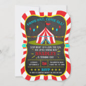 Big Top Circus Carnival Chalkboard 1ste verjaardag Kaart (Voorkant)