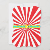 Big Top Circus Carnival Chalkboard 1ste verjaardag Kaart (Achterkant)