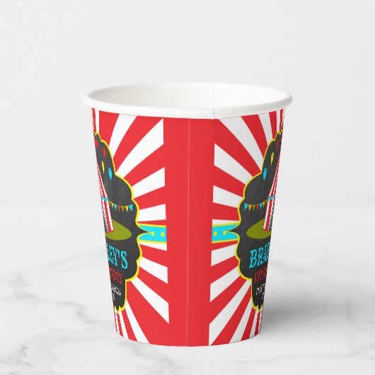 Big Top Circus Carnival Chalkboard 1ste verjaardag Papieren Bekers (Rechts)