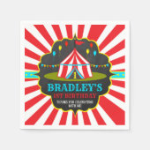 Big Top Circus Carnival Chalkboard 1ste verjaardag Servet (Voorkant)