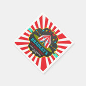 Big Top Circus Carnival Chalkboard 1ste verjaardag Servet (Hoek)