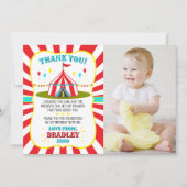 Big Top Circus Carnival foto van 1 september Bedankkaart (Voorkant)