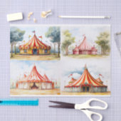 Big Top Circus Tent Collage 1 Decoupage papier (Craft)