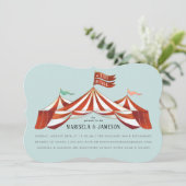 Big Top Circus Tent Couples Baby shower Kaart (Staand voorkant)