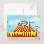 Big Top Circus Tent + ferris-briefkaart voor wielk Briefkaart (Voorkant / Achterkant)