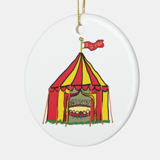 Big Top Circus Tent Keramisch Ornament (Links)