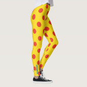 Big Top Dots: Bold Yellow & Red Polka Dot Leggings (Rechts)
