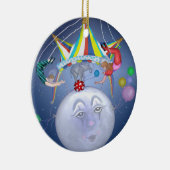 Big Top op een kleine blauwe maan Keramisch Ornament (Rechts)