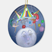 Big Top op een kleine blauwe maan Keramisch Ornament (Links)