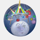 Big Top op een kleine blauwe maan Keramisch Ornament (Achterkant)
