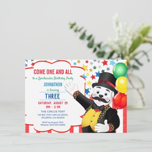 Big Top Polar Beer Circus | Kinderen van Birthday Kaart (Staand voorkant)