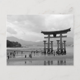 Big Torii in Itsukushima Shrine Briefkaart