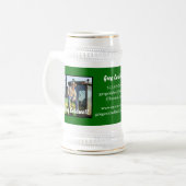 BIG TRACTOR WHITE CERAMIC STEIN BIERPUL (Voorkant links)