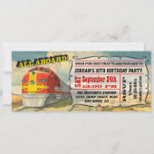 BIG  Train Ticket Birthday Kaart (Voorkant)