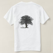 Big Tree Black Art -Silhouette Nature Illustration T-shirt (Design achterkant)