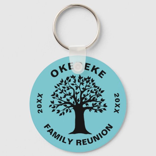 Big Tree Family Reunion Souvenir Keepomwille Gift Sleutelhanger (Voorkant)