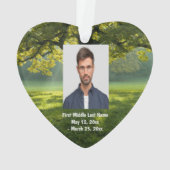 Big Tree Forest Dated Photo Custom Ornament (achterkant)