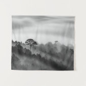 Big Tree in Pine Forest in the Mist Wandkleed (Voorkant (horizontaal))