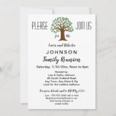 Big Tree Logo Family reünie of uitnodiging voor ee (Voorkant)