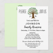 Big Tree Logo Family reünie of uitnodiging voor ee (Voorkant / Achterkant)