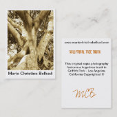 Big Tree Retro Rustic Sepia Artistic Photography Visitekaartje (Voorkant / Achterkant)