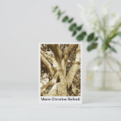 Big Tree Retro Rustic Sepia Artistic Photography Visitekaartje (Staand voorkant)