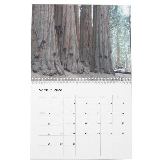 Big Trees van Californië Kalender (Mar 2026)