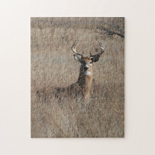 Big Trophy Buck Deer Camo Jigzaag Puzzle. Legpuzzel (Verticaal)