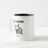 Big Trophy Fishing Tweekleurige Koffiemok (Voorkant links)