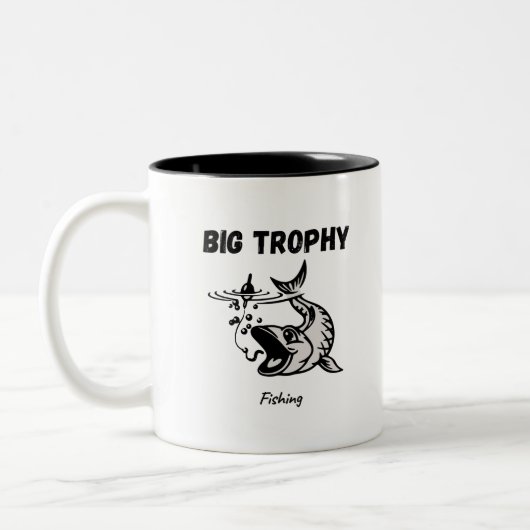 Big Trophy Fishing Tweekleurige Koffiemok (Links)