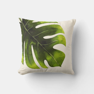 Big Tropical Palm Leaf Summer Chic Custom Kussen