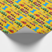 Big Truck 1st Birthday Cadeaupapier (Hoek)