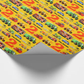 Big Truck 2e verjaardag Cadeaupapier (Hoek)