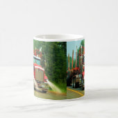 Big Truck en Highway Art voor vrachtwagenliefhebbe Koffiemok (Center)