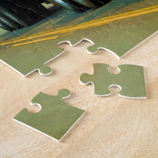 Big Truck en Highway Art voor vrachtwagenliefhebbe Legpuzzel (Zijkant)