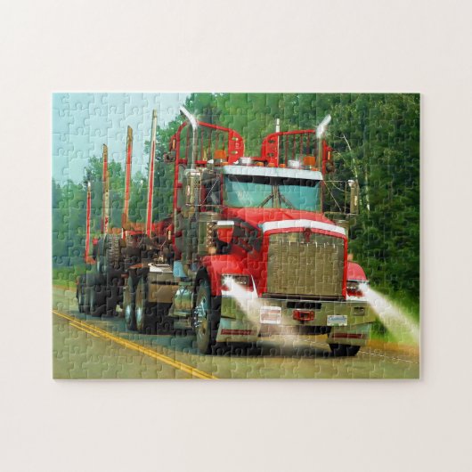 Big Truck en Highway Art voor vrachtwagenliefhebbe Legpuzzel (Horizontaal)