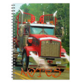 Big Truck en Highway Art voor vrachtwagenliefhebbe Notitieboek (Voorkant)