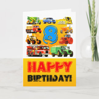 Big Trucks 8e verjaardag Kaart