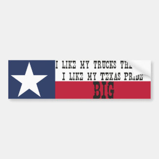 Big Trucks - Big Texas Pride Bumpersticker