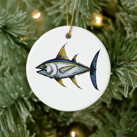 Big Tuna Fish Keramisch Ornament (Boom)