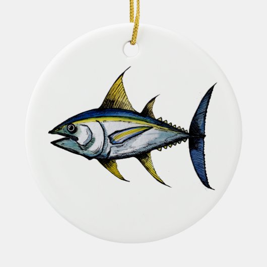 Big Tuna Fish Keramisch Ornament (Voorkant)