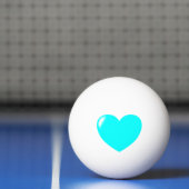 Big Turquoise Heart Ping Pong Ball (Net)