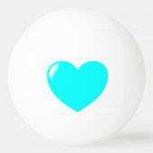 Big Turquoise Heart Ping Pong Ball (Achterkant)